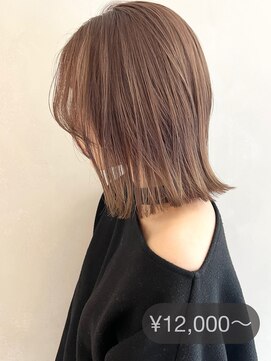 マスカリ(muscali) ハイライト/ダークアッシュ似合わせカットミディアムレイヤーm8