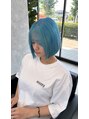グランデ リー(GRANDE ly)&nbsp;ケアブリーチでダメージレスに圧倒的にかわいい水色カラー