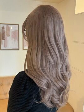LUVISM 栄店/名古屋/ダブルカラー/ブリーチ/顔周りレイヤー/学割【5月1日OPEN(予定)】 ホワイトミルクティー/ミルクティーベージュ/ブリーチ/yuria