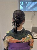 卒業式カチモリ風ヘアセット