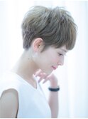 くせ毛風カーキカラーのベリーショート30代40代50代(st橋元)
