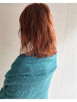 ヘアーアンドアトリエ マール(Hair&Atelier Marl)&nbsp;【Marl】オレンジベージュカラーの抜け感セミディ♪