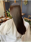 ツヤツヤブラウンストレートロング