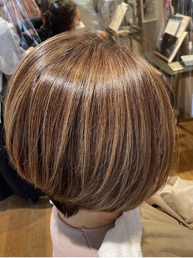 パプス ド コワフュール 甲南山手店(Pap's de coiffeur) 白髪ぼかしハイライト＊ベージュ系カラー