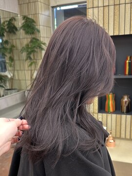 パークレーン アイス イヴェン(park lane ICI yeven) ブリーチなし　ラベンダーグレージュ　レイヤーカット/momoka