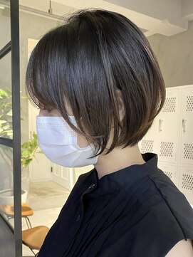 エリマ 武蔵小杉(elima) ショートカットくびれショート前下がりボブベージュカラー40代●