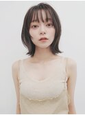 横浜★小顔前髪ワンカールレイヤーカット黒髪ネビージュボブルフ