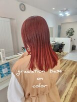ヘアーリビングリコ 新潟笹口店(hair living Liko)&nbsp;グラデーションカラーで赤髪堪能!