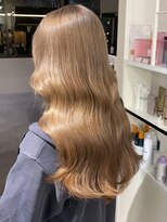 ベレーザ 渋谷(BELEZA)&nbsp;11212ミルクティーベージュ韓国風巻きホワイトブロンドロング