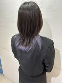 ブリーチ2回~ウルフカット×襟足インナーラベンダー池袋東口