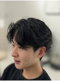 フェザーパーマセンターパートニュアンスパーマワンカール