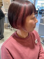 ヘアーエスクールフェイス(hair S. COEUR face) ミニボブ顔周りインナーカラー