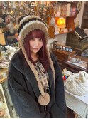 ワインレッド×レイヤー