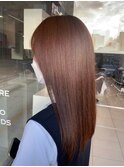 透明感ブラウン×ナチュラルストレート(アディクシーカラー)