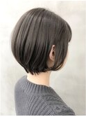 大人可愛い20代30代40代50代ウルフレイヤーボブ丸みショートボブ