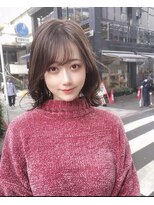 ピチカートシータ(pizzicato cita)&nbsp;鎖骨ミディアムレイヤー　グレージュ　外ハネボブ