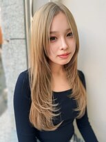 モナ 髪質改善(MONA)&nbsp;【MONA】レイヤーカット/韓国風/ベージュカラー