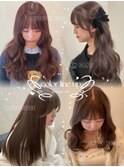 艶カラー　オリーブベージュ　ラベンダーぴんく