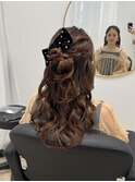 ハーフアップ