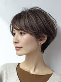 大人ショート　白髪ぼかし　白髪染め　ハイライト　40代50代60代