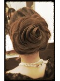 ローズ風ヘアセット