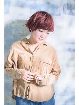 ネオリーブノース 中板橋店(Neolive north) ボブスタイルから作るバーガンディショートボブ