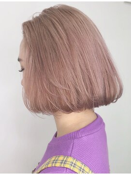 リー 梅田(Lee) Lee梅田★Aラインボブ×peachピンク