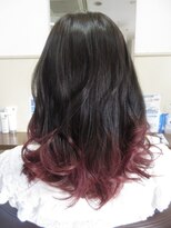 コアフィールフィス(COIFFURE fils)&nbsp;【見附・今町】裾カラー　チェリーレッド アクセントカラー
