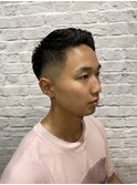 メンズショート/アップバング/スキンフェード/グラデーション