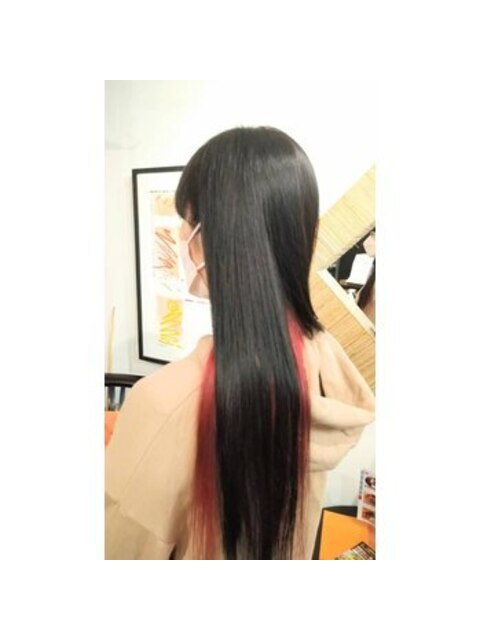 髪質改善×インナーカラー(レッド)【艶髪・美髪】