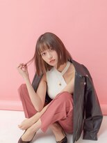 ラフィス ヘアー クラン 広島本通店(La fith hair clan)&nbsp;【La fith】ぱつっとボブ×ピンクブボブラウン