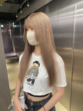 ペレ 栄店(PELE) 斜めバング/グレージュカラー/デザインカラー/栄/名駅