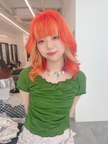 ギグスダブル 栄久屋大通店(gigs double)&nbsp;レイヤー×インナー/オレンジ＆ミルクティーベージュ