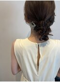 大人な下めのダウンスタイル　まとめ髪パーティヘアセット