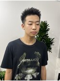 メンズカット スパイキーショート アップバング