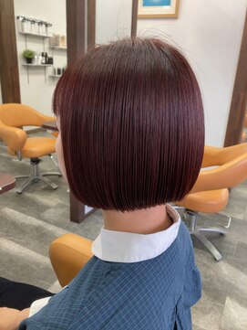 ウィズ 駅前店(With) チェリーレッド×ミニボブ