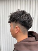 メンズ似合わせカット#11 ニュアンスパーマツーブロックフェード