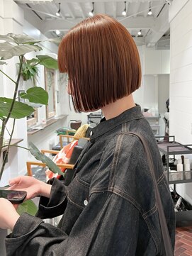 ラレイ ハラジュク(Lalei harajuku) オレンジブラウン/アプリコットオレンジ/ミニボブ/ボブ