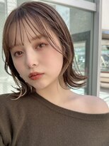 ミンクス渋谷スマートサロン(MINX shibuya smart salon)&nbsp;シアーカラー ショート 姫カット ダークアッシュ 魅力倍増カール