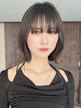 サンド 大阪梅田(sand) @morii_sand/オリーブベージュ/ショートボブ[大阪梅田駅]