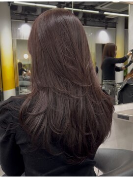 シティ(CITY) ワンカールレイヤー　韓国ヘア　ラベンダーカラー