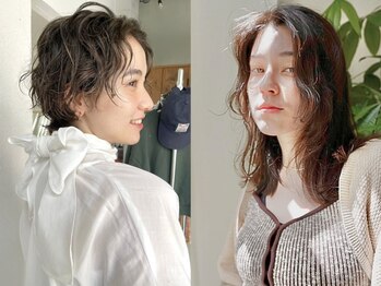 キーダ(KEEDA)の写真/ふわくしゃウェーブで外国人風なお洒落さ＆スタイリングも簡単に♪ボブパーマは最近のトレンド!人気上昇中!
