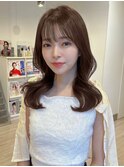 韓国ヘア似合わせレイヤーカット前髪顔周りカット大人美人