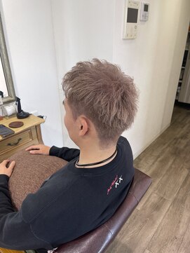 フェリーチェヘアーデザイン(Felice) アップバングショート×ホワイトミルクティー