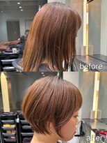 ロンドエニカ 大宮(Lond enika)&nbsp;イメチェン外ハネボブ美髪ワイドバングレイヤーショート/大宮