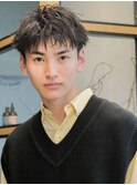 ニュアンスパーマブルーブラックウルフシャドウパーマ渋谷原宿