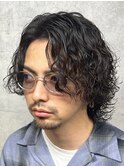 波巻きツイストスパイラル縦落ちパーマサーフカール