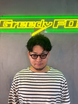グリーディーフォックス 代々木(Greedy FOX) 波巻き/ハイライト/マッシュパーマ/ウルフ[シェービング]