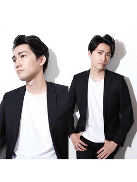 トリム 渋谷(trim.) サーフカール/刈り上げセンターパート/ブルーブラック[渋谷]