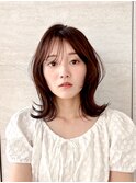 暗めカラー/韓国風巻き/レイヤーカット/マロンベージュ/大宮